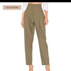 Army green ALC linen pants